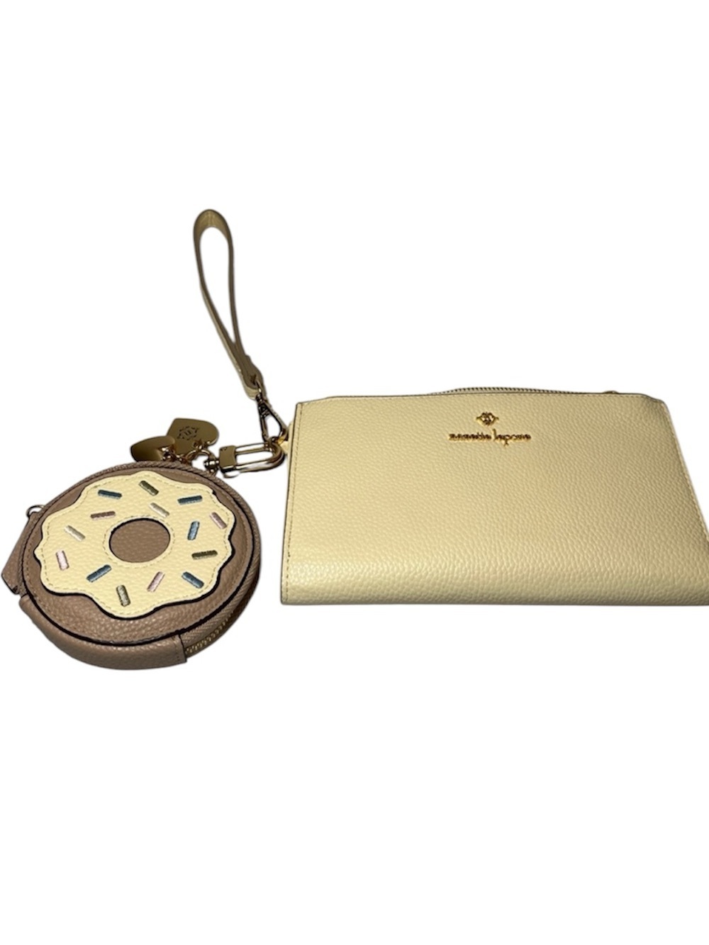 Nanette Lepore Leather Wallet Wristlet & Donut change purse
Like New